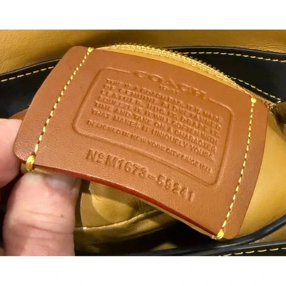 Coach 1941 Saddle Bag 23 Black Glovetanned Leather Crossbody 58241 Brass Chain - Picture 15 of 16